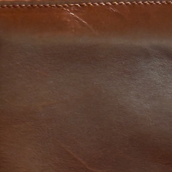 Celine Paris Red Brown Leather Rare Document Wallet. 4” W X 7.5” H - Picture 4 of 11